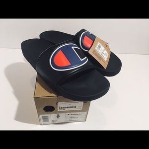 BRAND NEW MENS BLACK CHAMPION SANDALS size 9 & 10
